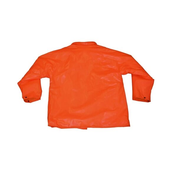 Duck Bay Unisex Adult Orange Insulated Padding Long Sleeve Pockets Raincoat Sz M - Picture 2 of 4